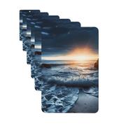 Paquete de 6 ambientadores para coche, diseño de esquina del mar, lindo ambientador colgante para decoración de habitación automotriz, regalo