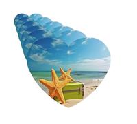 Paquete de 6 ambientadores para coche, diseño de estrella de mar, bonito ambientador colgante para coche, decoración de habitación de automóvil, regalo