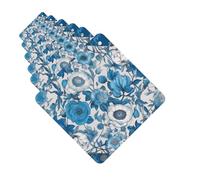 Paquete de 6 ambientadores para coche, diseño de flores azules, bonito ambientador colgante para coche, decoración de habitación de automóvil, regalo