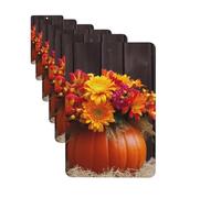 Paquete de 6 ambientadores para coche, diseño de flores de otoño, calabaza, lindo ambientador para colgar en coche, decoración de habitación de automóvil, regalo