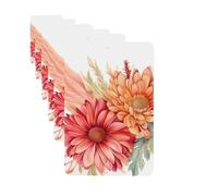 Paquete de 6 ambientadores para coche, diseño de flores naranjas, lindo ambientador colgante para coche, decoración de habitación de automóvil, regalo