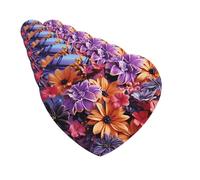 Paquete de 6 ambientadores para coche, diseño de flores naranjas y moradas, bonito ambientador colgante para coche, decoración de habitación de automóvil, regalo