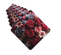 Paquete de 6 ambientadores para coche, diseño de flores para el día de San Valentín, lindo ambientador colgante para coche, decoración de habitación automotriz, regalo