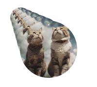 Paquete de 6 ambientadores para coche, diseño de gato de pie bajo el cielo azul, lindo ambientador colgante para coche, decoración de habitación de automóvil, regalo