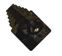 Paquete de 6 ambientadores para coche, diseño de gato negro, lindo ambientador colgante para decoración de habitación de automóvil, regalo