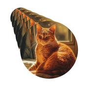 Paquete de 6 ambientadores para coche, diseño de gato sentado en la cama, bonito ambientador colgante para coche, decoración de habitación de automóvil, regalo