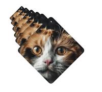 Paquete de 6 ambientadores para coche, diseño de gatos con ojos grandes, lindo ambientador para colgar en el coche, decoración de habitación de automóvil, regalo