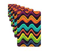 Paquete de 6 ambientadores para coche, diseño de línea de color, lindo ambientador colgante para coche, decoración de habitación de automóvil, regalo