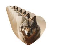 Paquete de 6 ambientadores para coche, diseño de lobo en el desierto, lindo ambientador para colgar en el coche, decoración de habitación de automóvil, regalo