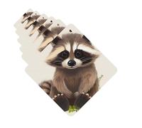 Paquete de 6 ambientadores para coche, diseño de mapache pequeño, para colgar en el coche, para decoración de habitación automotriz, regalo