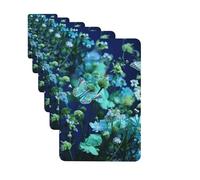 Paquete de 6 ambientadores para coche, diseño de mariposa verde y flores azules, bonito ambientador colgante para coche, decoración de habitación de automóvil, regalo