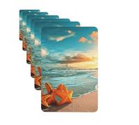 Paquete de 6 ambientadores para coche, diseño de paisaje de playa, bonito ambientador colgante para coche, decoración de habitación de automóvil, regalo