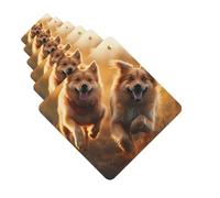 Paquete de 6 ambientadores para coche, diseño de perro corriendo en el campo, lindo ambientador colgante para coche, decoración de habitación de automóvil, regalo