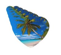 Paquete de 6 ambientadores para coche, diseño de playa y árbol de coco, lindo ambientador colgante para coche, decoración de habitación de automóvil, regalo