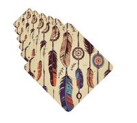 Paquete de 6 ambientadores para coche, diseño de plumas vintage, bonito ambientador para colgar en el coche, decoración de habitación automotriz, regalo