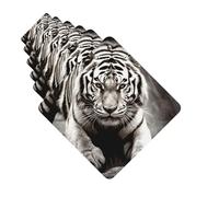 Paquete de 6 ambientadores para coche, diseño de tigre blanco y negro, para colgar en el coche, para decoración de habitación automotriz, regalo