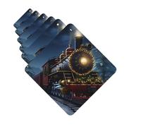 Paquete de 6 ambientadores para coche, diseño de tren de Navidad, bonito ambientador colgante para coche, decoración de habitación de automóvil, regalo