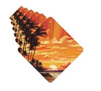 Paquete de 6 ambientadores para coche, diseño tropical de amanecer, lindo ambientador colgante para coche, decoración de habitación de automóvil, regalo