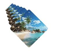 Paquete de 6 ambientadores para coche, estilo playa, lindo ambientador colgante para coche, decoración de habitación de automóvil, regalo