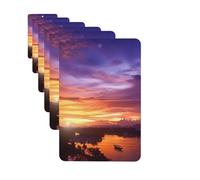 Paquete de 6 ambientadores para coche, hermosa puesta de sol en Tailandia, lindo ambientador colgante para coche, decoración de habitación automotriz, regalo