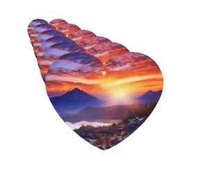 Paquete de 6 ambientadores para coche, hermoso paisaje al atardecer, lindo ambientador colgante para coche, decoración de habitación automotriz, regalo