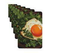 Paquete de 6 ambientadores para coche, hojas de perejil y huevos, lindo ambientador colgante para coche, decoración de habitación automotriz, regalo