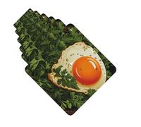 Paquete de 6 ambientadores para coche, hojas de perejil y huevos, lindo ambientador colgante para coche, decoración de habitación automotriz, regalo