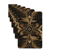 Paquete de 6 ambientadores para coche, patrón negro y dorado, bonito ambientador colgante para coche, decoración de habitación de automóvil, regalo