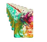 Paquete de 6 ambientadores para coche, pintura abstracta, diseño de flores, lindo ambientador para colgar en el coche, decoración de habitación de automóvil, regalo