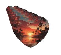 Paquete de 6 ambientadores para coche, puesta de sol con palmeras, lindo ambientador colgante para coche, decoración de habitación automotriz, regalo