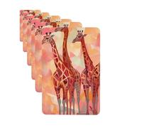 Paquete de 6 ambientadores para coche, un conjunto de patrones de jirafa, lindo ambientador colgante de coche para decoración de habitación automotriz, regalo