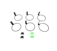 Paquete de 6 anillos de metal montados en la pared, soportes de soporte para macetas negros de 5 pulgadas con tornillos y anclajes, decoración de jardín resistente a la corrosión para interiores y