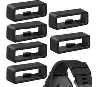 Paquete de 6 anillos de sujeción para Garmin Forerunner 965 955 945 935 265 255/Garmin Venu 3 Venu 2/Vivoactive 4/Instinct/Instinct 2/Fenix 7 6 5 Band Keeper, correa de reloj de silicona de repuesto