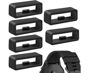 Paquete de 6 anillos de sujeción para Garmin Forerunner 965 955 945 935 265 255/Garmin Venu 3 Venu 2/Vivoactive 4/Instinct/Instinct 2/Fenix 7 6 5 Band Keeper, correa de reloj de silicona de repuesto