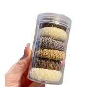 Paquete de 6 anillos trenzados resistentes para el pelo, accesorios flexibles para coleta de caballo para mujer, en varios colores, soporte grueso para cola de caballo