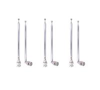 (Paquete de 6) Antena de Radio BNC con Conector Macho BNC, Adaptador de Conector, Antena TelescóPica de Acero Inoxidable VHF UHF BNC