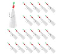 Paquete de 6 aparejos luminosos de plumas de caballa con ganchos de cebo, caballa, abadejo, bacalao, arenque, señuelos de pesca de lubina, accesorios de aparejos de cebo