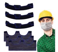 Paquete de 6 bandas autoadhesivas para el sudor, lavables para cascos, almohadillas de repuesto para casco de soldadura, accesorios de repuesto para motosierra de construcción, para mantener seco