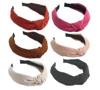 Paquete de 6 bandas for el cabello de gamuza for salir, diadema de moda, tarjetas for el cabello for lavado de cara, accesorios for el cabello for mujeres y niñas