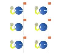 Paquete de 6 banderas de pesca automáticas que incluyen soporte para caña de pescar para aventuras de pesca en hielo en invierno, equipo de pesca profesional profesional