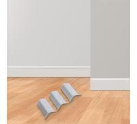 Paquete de 6 bloques de esquina de zócalo para zócalos de 8 cm, 3 conectores interiores y 3 exteriores de pared, cubiertas de moldura decorativas de ABS para mejoras del hogar, color blanco (M para