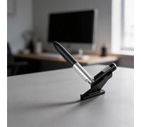Paquete de 6 bolígrafos multifuncionales con luz LED, lápiz capacitivo 4 en 1 y soporte plegable para teléfono para tableta, herramienta de escritura portátil para oficina, escuela, lectura nocturna