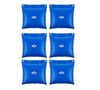 Paquete de 6 bolsas de agua de PVC con ganchos diseñadas para cubiertas de piscina sobre el suelo para evitar que se mueva y se levante el viento (30 x 30 cm)