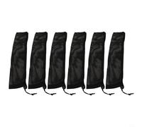 Paquete de 6 bolsas de malla negra para comedero de pájaros para jaulas de sebo, para pájaros salvajes para soportes de bolas gruesas, para colgar fácilmente accesorios de jardín para uso al aire