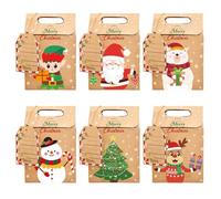 Paquete de 6 bolsas de papel para dulces navideños y bonos coleccionables