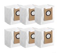 Paquete de 6 bolsas de polvo de 3 L para aspiradora robot Eufy 3 en 1 E20, bolsas de repuesto de alta capacidad con filtración eficiente para limpieza del hogar