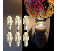 Paquete de 6 bombillas de repuesto para quemador eléctrico de cera de fusión con enchufe de cera para quemar quemadores de cera E14 10 W luz cálida hasta 8000 H Bombillas Edision tornillo Blubs