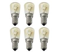 Paquete de 6 bombillas incandescentes T26 E12/E14/E17/E27/B22 25/15W 120V/230V pequeño Edison for microondas, horno, frigorífico, lámpara de sal(T30 E27 230V)