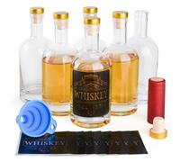 Paquete de 6 botellas de vidrio transparente de 12 onzas con tapa hermética, tapón de corcho de licor de 375 ml para vino, vodka de base pesada, kombucha, hidromiel, whisky, cerveza, aceite, bebidas
