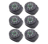 Paquete de 6 brújulas de pulsera de viaje, brújulas de moda, herramienta de montañismo con fácil instalación, brújulas de viaje
